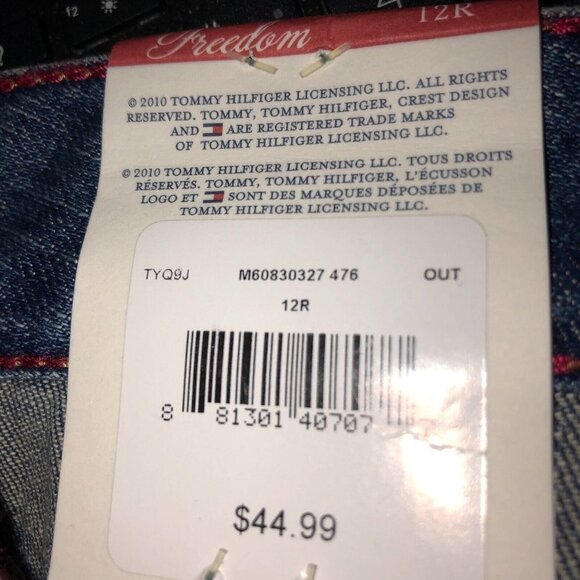New Tommy Hilfiger Freedom Womens Size 12 Blue Low Rise Boot Cut Leg Denim Jeans - Picture 10 of 14